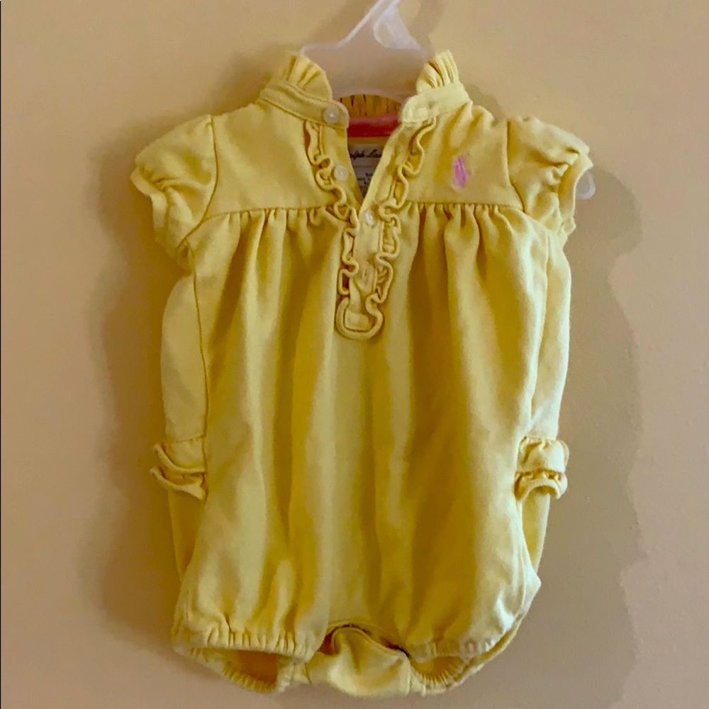 Ralph Lauren 3M girls onesie yellow